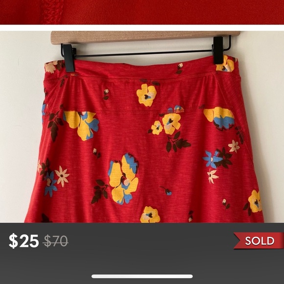 Toad & Co Seleena Skort Winterberry Floral Print Size M - Picture 2 of 6